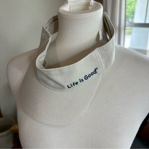 Life Is Good Light Tan Cotton Visor